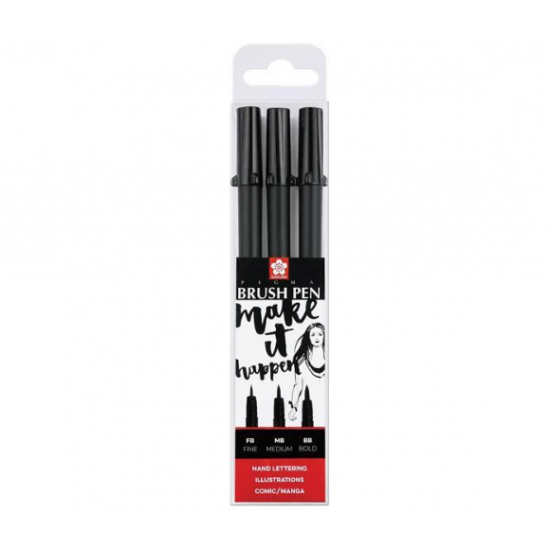 Talens pigma brush σετ 3 τεμ.Brush Pen FB, ΜΒ, ΒΒ